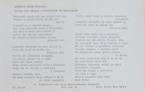 Ambrus Kyri fotója a Táncdalfesztiválon 