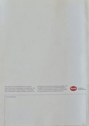 Audi 80 autó prospektus