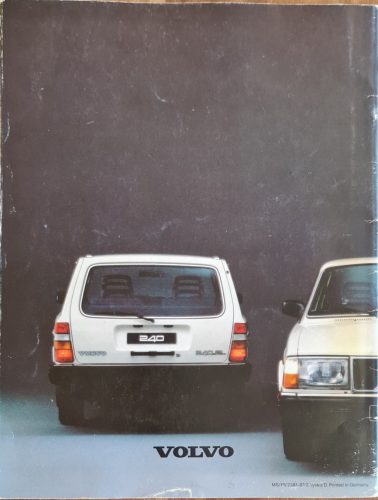 Volvo 240 autó prospektus