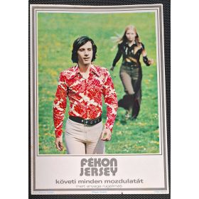   Fékon Jersey ruházati villamosplakát, kisplakát 1970-es évek
