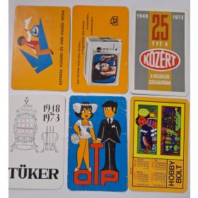   Születésnapi ajándéknak : évfordulós 1973-as korabeli, eredeti, retró hangulatú kártyanaptárak 6 db.