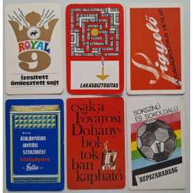   Születésnapi ajándéknak : évfordulós 1973-as korabeli, eredeti, retró hangulatú kártyanaptárak 6 db.