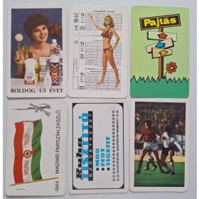   Születésnapi ajándéknak : évfordulós 1976-os korabeli, eredeti, retró hangulatú kártyanaptárak 6 db.