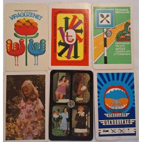   Születésnapi ajándéknak : évfordulós 1977-es korabeli, eredeti, retró hangulatú kártyanaptárak 6 db.