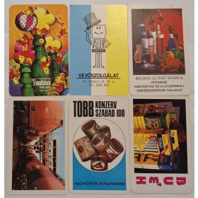   Születésnapi ajándéknak : évfordulós 1978-as korabeli, eredeti, retró hangulatú kártyanaptárak 6 db.