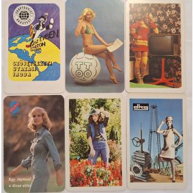   Születésnapi ajándéknak : évfordulós 1978-as korabeli, eredeti, retró hangulatú kártyanaptárak 6 db.