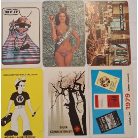   Születésnapi ajándéknak : évfordulós 1979-es korabeli, eredeti, retró hangulatú kártyanaptárak 6 db.