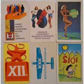   Születésnapi ajándéknak : évfordulós 1980-as korabeli, eredeti, retró hangulatú kártyanaptárak 6 db.