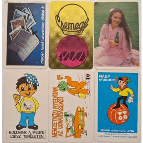   Születésnapi ajándéknak : évfordulós 1980-as korabeli, eredeti, retró hangulatú kártyanaptárak 6 db.