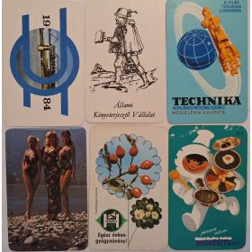   Születésnapi ajándéknak : évfordulós 1984-es korabeli, eredeti, retró hangulatú kártyanaptárak 6 db.