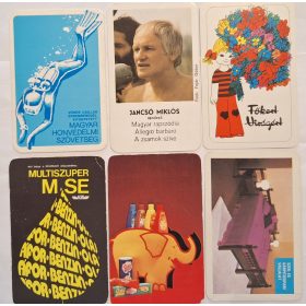   Születésnapi ajándéknak : évfordulós 1982-es korabeli, eredeti, retró hangulatú kártyanaptárak 6 db.