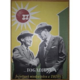 Totó Fogadjunk, Latabár Kálmán, reklám plakát 1961