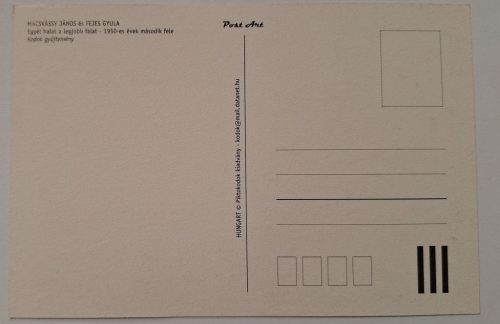 Retró hangulatú reklám képeslap, régi plakátról, Egyél halat, a legjobb falat!