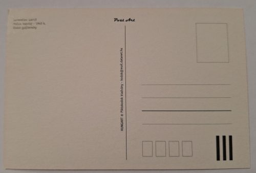 Retró hangulatú reklám képeslap, régi plakátról, Hellux napolaj