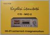 Videoton CS-MO2 Hi-Fi sztereó magnetofon kezelési útmutató