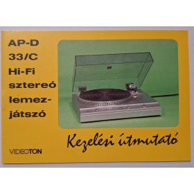  Videoton AP-D 33/C Sztereó Lemezjátszó kezelési útmutató 1981