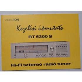   Videoton RT 6300 S Hi-Fi sztereó rádió tuner kezelési útmutató 1981