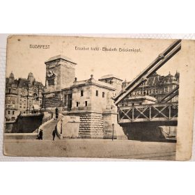 Budapest képeslap Erzsébet hídfő 1910k