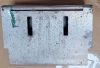 Retró Helyi Érdekű Vasút (HÉV) fém szemetes tároló, fém kuka
