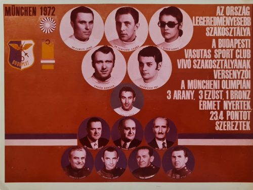 Müncheni olimpia legeredményesebb szakosztálya, Budapesti Vasutas SC vívók, 1972