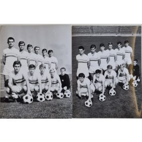   1968 Mexikó, Aranyérmes magyar olimpiai labdarúgó csapat 2 db csoportképe, Almási sajtófotó