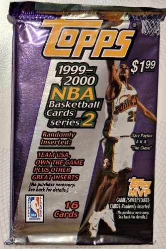 Topps NBA 1999-2000 Basketball 2,  Bontatlan csomag kereskedelmi kártya (16 kártya)