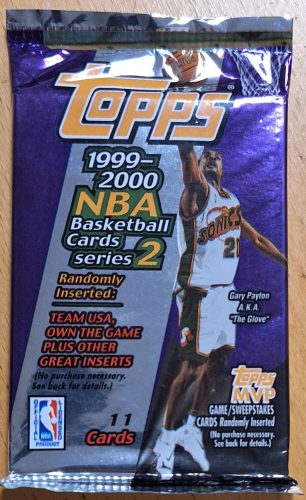 Topps NBA 1999-2000 Basketball 2,  Bontatlan csomag kereskedelmi kártya (11 kártya)