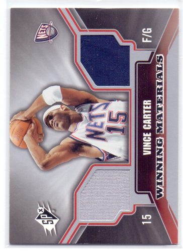 Vince Carter SPX Winning Materials mezdarabos 2005-2006 kosárlabda kártya