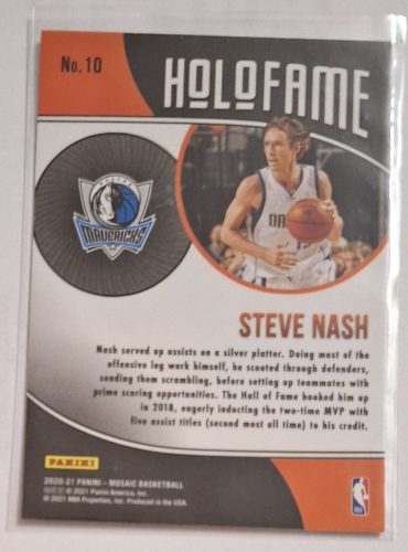 Steve Nash Panini Mosaic Holofame 2020-2021 kosárlabda kártya