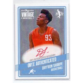   Day'Ron Sharpe RC Aláírt Onyx Vintage 2020-2021 kosárlabda kártya