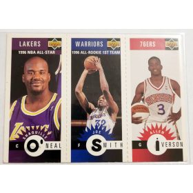   Shaquille O'neal / Joe Smith / Allen Iverson rookie 1996-1997 kosárlabda kártya