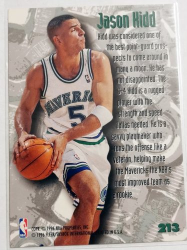 Jason Kidd Fleer Metal Nuts & Bolts (213) 1995-1996 kosárlabda kártya