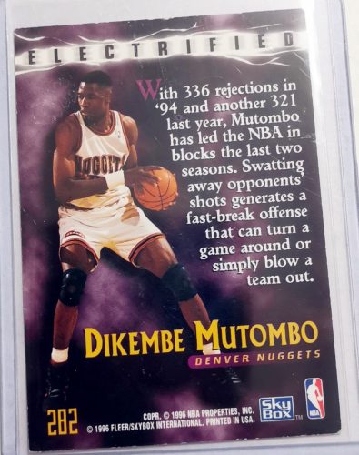 Dikembe Mutombo SkyBox Electrified (282) 1996 kosárlabda kártya