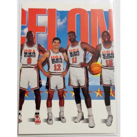   USA Team Barcelona 1992 Skybox (Jordan,Stockton,Malone,Johnson) (545) 1992 kosárlabda kártya