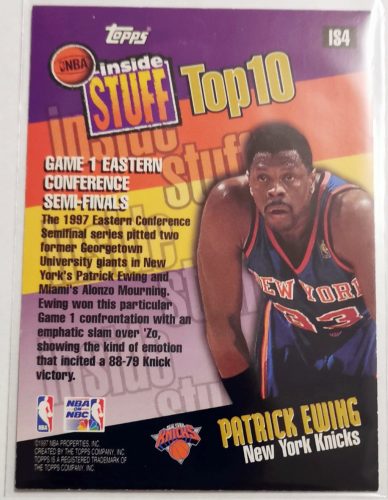 Patrick Ewing Topps Inside Stuff TOP 10 1997 kosárlabda kártya