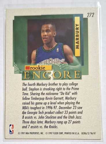 Stephon Marbury Encore Rookie RC Ultra 1996-1997 kosárlabda kártya