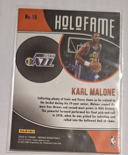 Karl Malone Mosaic Holofame (2020-2021) kosárlabda kártya