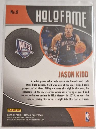 Jason Kidd Mosaic Holofame (2020-2021) kosárlabda kártya