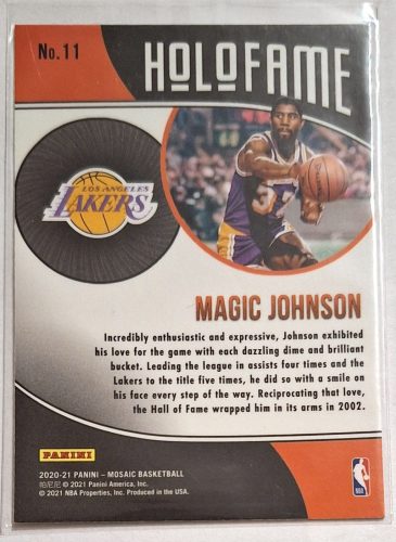 Magic Johnson Mosaic Holofame (2020-2021) kosárlabda kártya