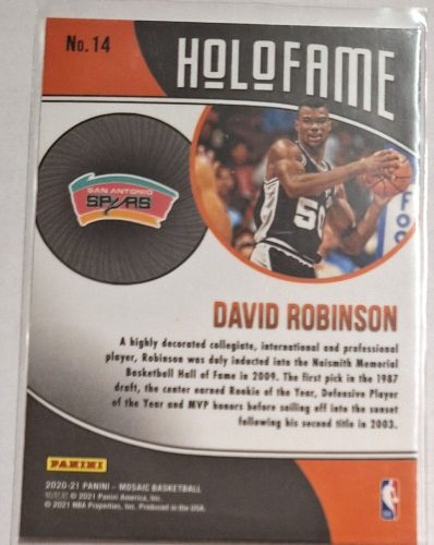 David Robinson Mosaic Holofame (2020-2021) kosárlabda kártya