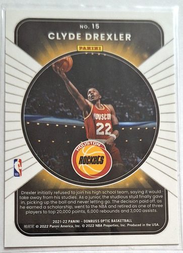 Clyde Drexler Optic Winner Stays (2021-2022) kosárlabda kártya