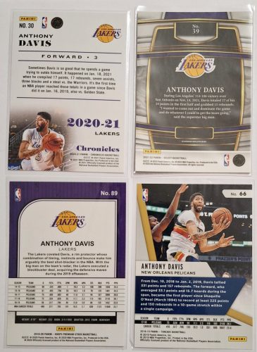 4 db. Anthony Davis NBA kosárkártya egyben
