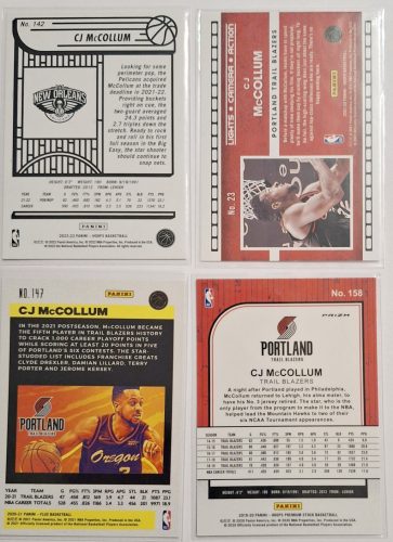 4  db. CJ McCollum NBA kosárkártya egyben