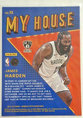 James Harden Optic My House (2021-2022) kosárlabda kártya