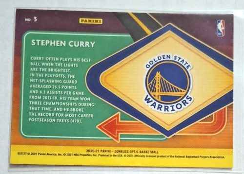 Stephen Curry Optic Express Lane (2020-2021) kosárlabda kártya