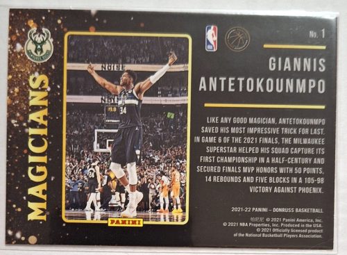 Giannis Antetokounmpo Donruss Magicians (2021-2022) kosárlabda kártya