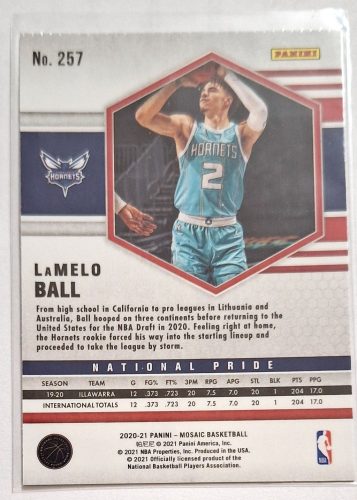 Lamello Ball rookie RC Mosaic National Pride (2020-2021) kosárlabda kártya