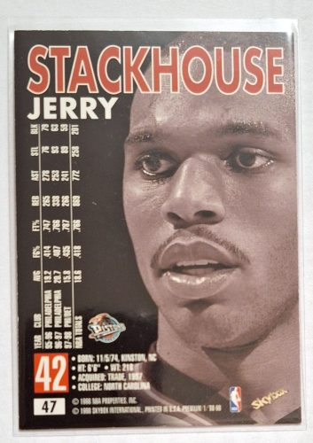 Jerry Stackhouse SkyBox Premium (1998-1999) kosárlabda kártya