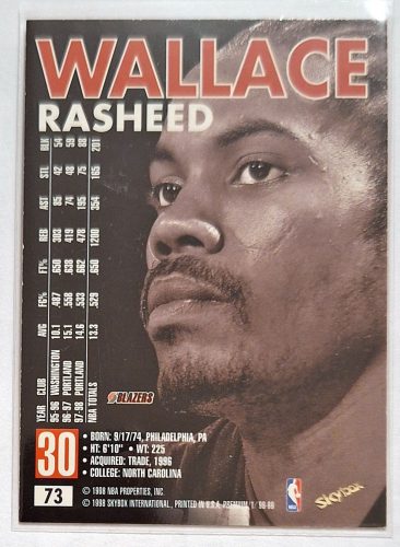 Rasheed Wallace SkyBox Premium (1998-1999) kosárlabda kártya