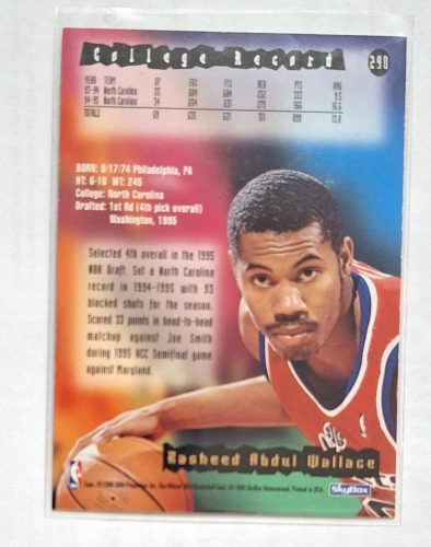 Rasheed Wallace Rookie RC Hoops (1996) kosárlabda kártya